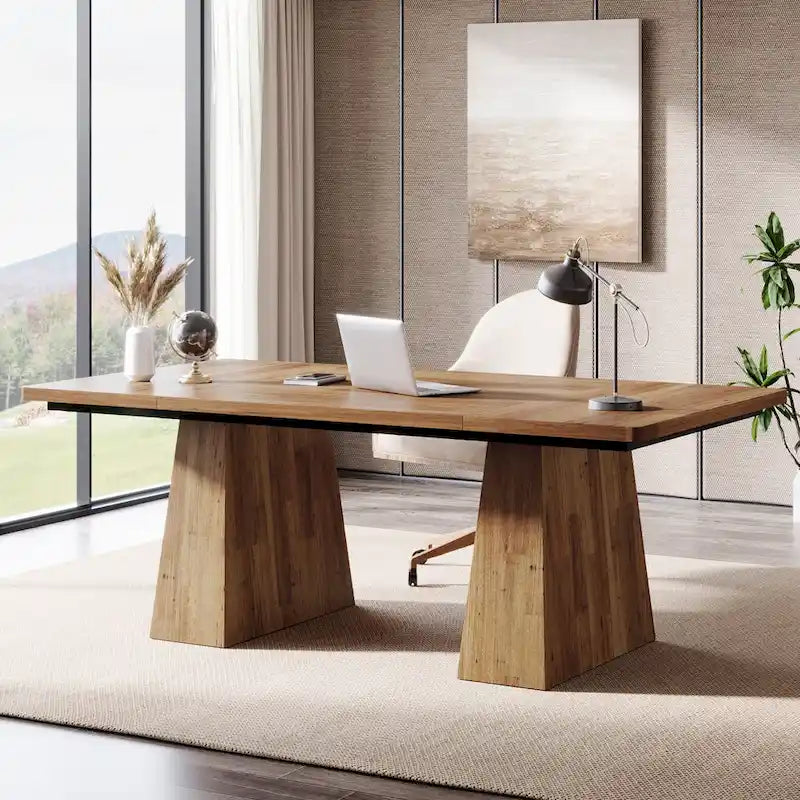 63 Inches Rustic Computer Desk for Home Office