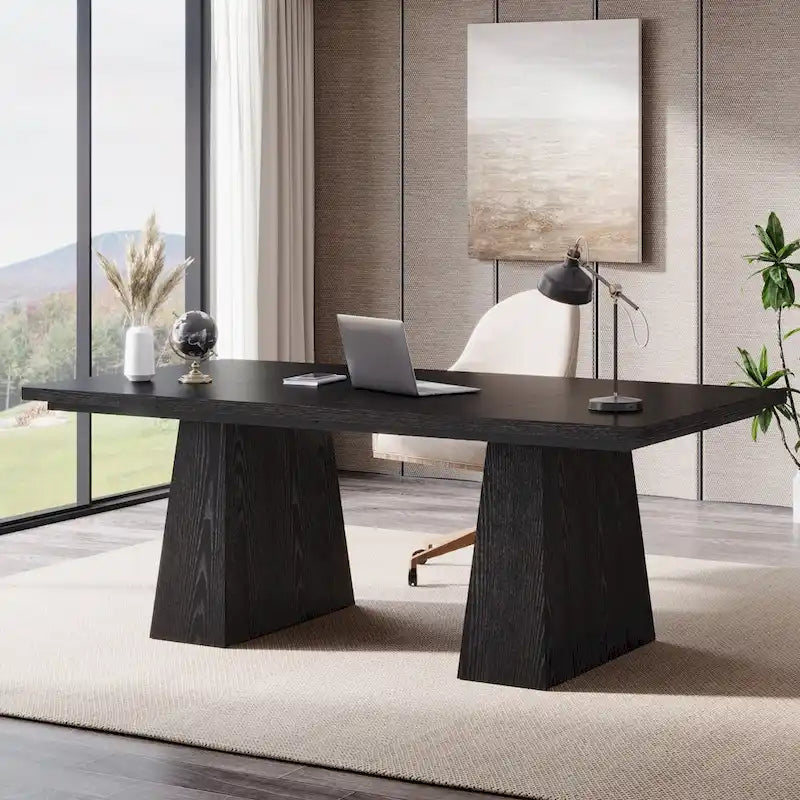 63 Inches Rustic Computer Desk for Home Office