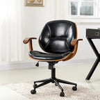 Modern Ergonomic Faux Leather Gaslift Adjustable Swivel Office Task Chair