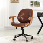 Modern Ergonomic Faux Leather Gaslift Adjustable Swivel Office Task Chair