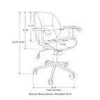 Modern Ergonomic Faux Leather Gaslift Adjustable Swivel Office Task Chair