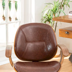 Modern Ergonomic Faux Leather Gaslift Adjustable Swivel Office Task Chair