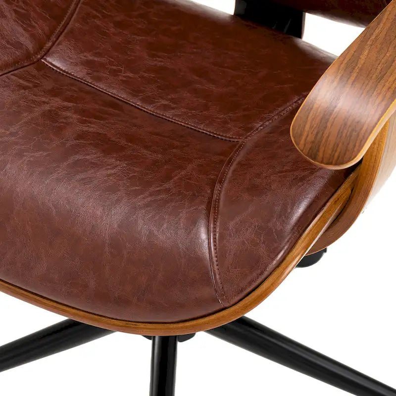 Modern Ergonomic Faux Leather Gaslift Adjustable Swivel Office Task Chair