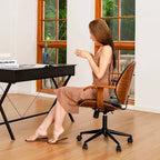 Modern Ergonomic Faux Leather Gaslift Adjustable Swivel Office Task Chair