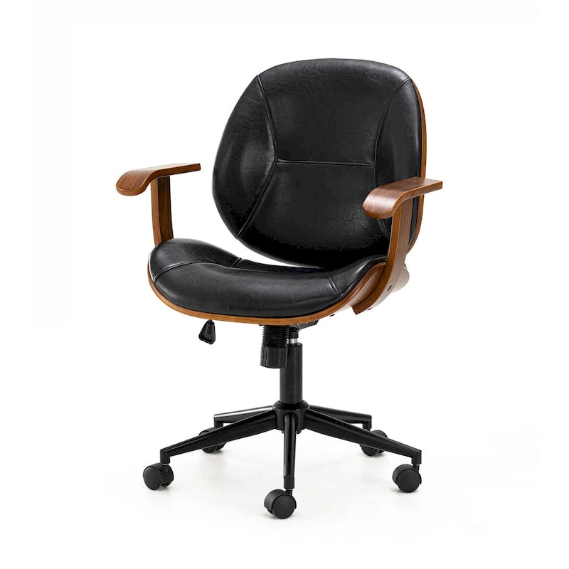 Modern Ergonomic Faux Leather Gaslift Adjustable Swivel Office Task Chair