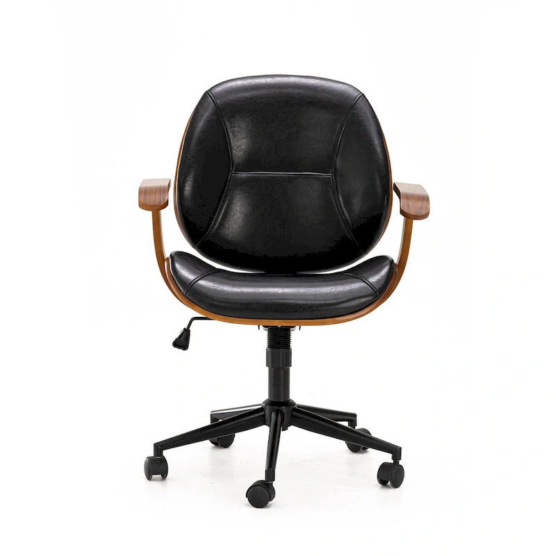 Modern Ergonomic Faux Leather Gaslift Adjustable Swivel Office Task Chair