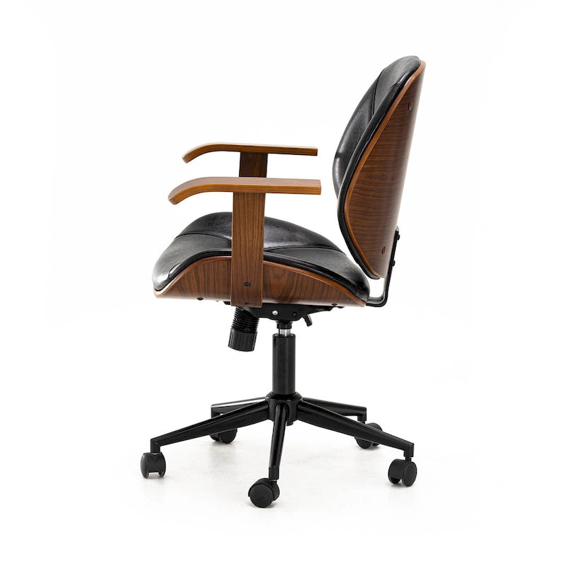 Modern Ergonomic Faux Leather Gaslift Adjustable Swivel Office Task Chair