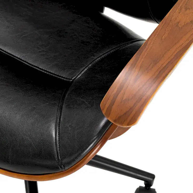 Modern Ergonomic Faux Leather Gaslift Adjustable Swivel Office Task Chair