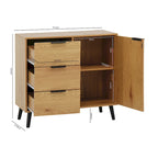 Sideboard Buffet Cabinet with Storage and Wood Coffee Bar Cabinet with Drawers and Doors