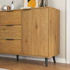 Sideboard Buffet Cabinet with Storage and Wood Coffee Bar Cabinet with Drawers and Doors