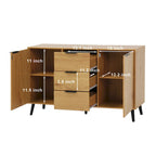 Sideboard Buffet Cabinet with Storage and Wood Coffee Bar Cabinet with Drawers and Doors