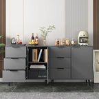 Sideboard Buffet Cabinet with Storage and Wood Coffee Bar Cabinet with Drawers and Doors