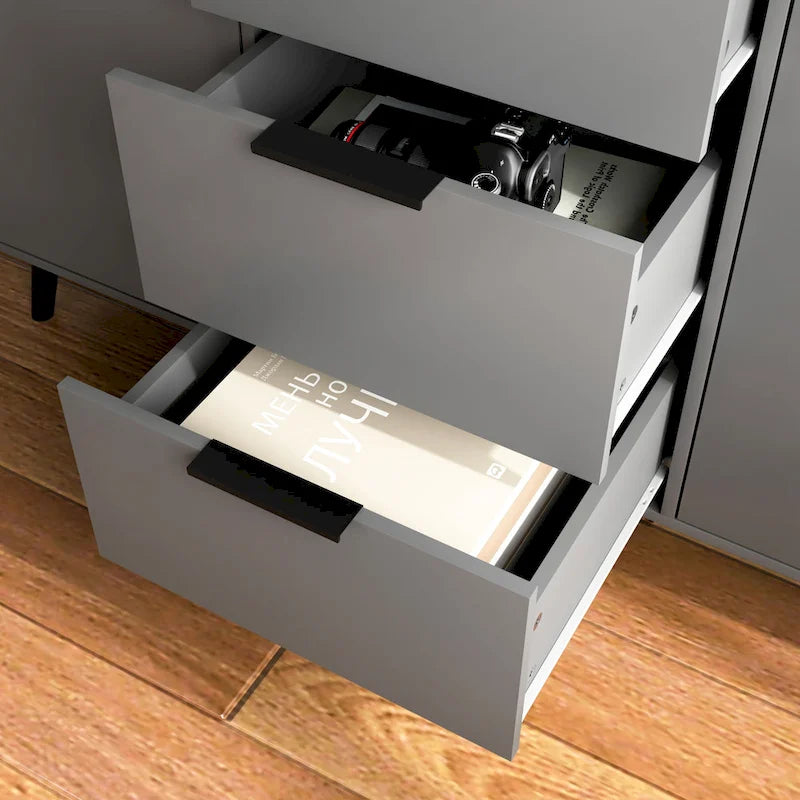 Sideboard Buffet Cabinet with Storage and Wood Coffee Bar Cabinet with Drawers and Doors