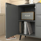 Sideboard Buffet Cabinet with Storage and Wood Coffee Bar Cabinet with Drawers and Doors